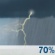 Thursday: Showers and thunderstorms likely. Cloudy, with a high near 78. East wind 7 to 9 mph. Chance of precipitation is 70%. New rainfall amounts between three quarters and one inch possible. Thursday: Showers and thunderstorms likely. Cloudy, with a high near 78. East wind 7 to 9 mph. Chance of precipitation is 70%. New rainfall amounts between three quarters and one inch possible.