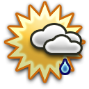 Partly cloudy Probably showers