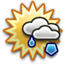 Partly cloudy Chance of freezing rain