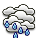 Overcast Heavy rain