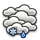 Overcast Sleet and or freezing rain